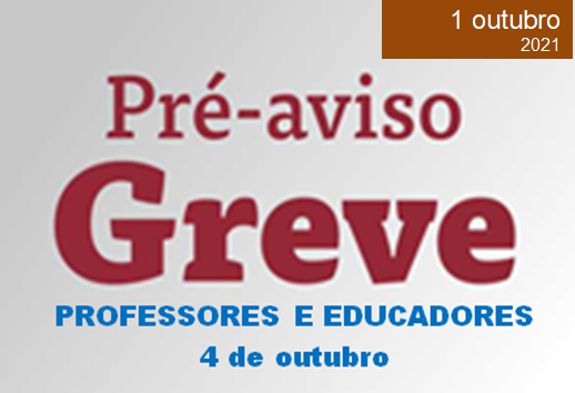 Read more about the article PRÉ-AVISO DE GREVE – 4 DE OUTUBRO