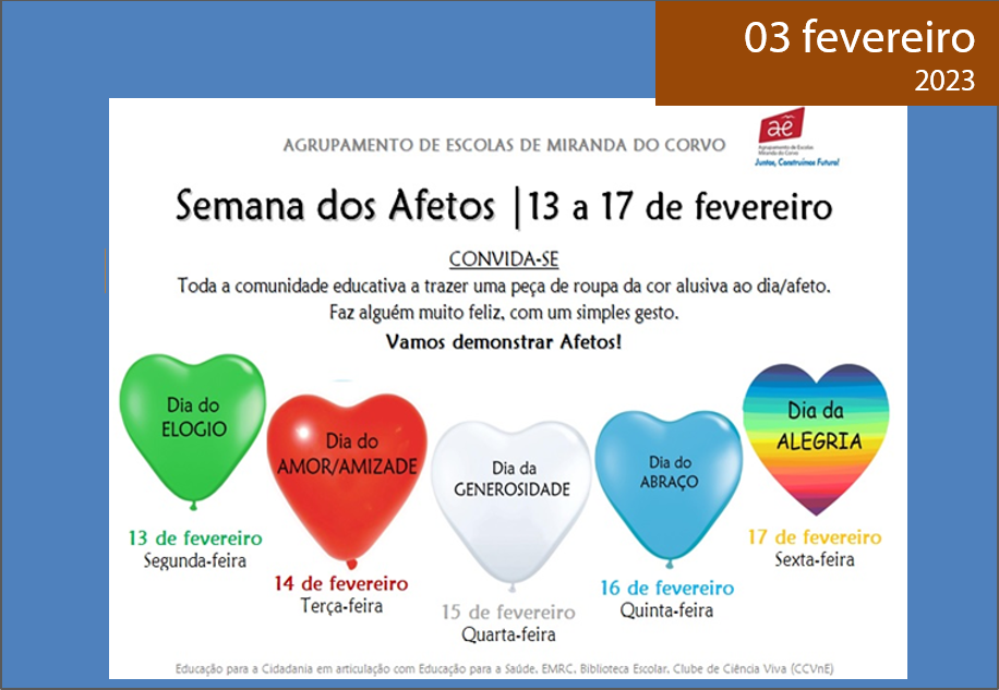 Read more about the article SEMANA DOS AFETOS